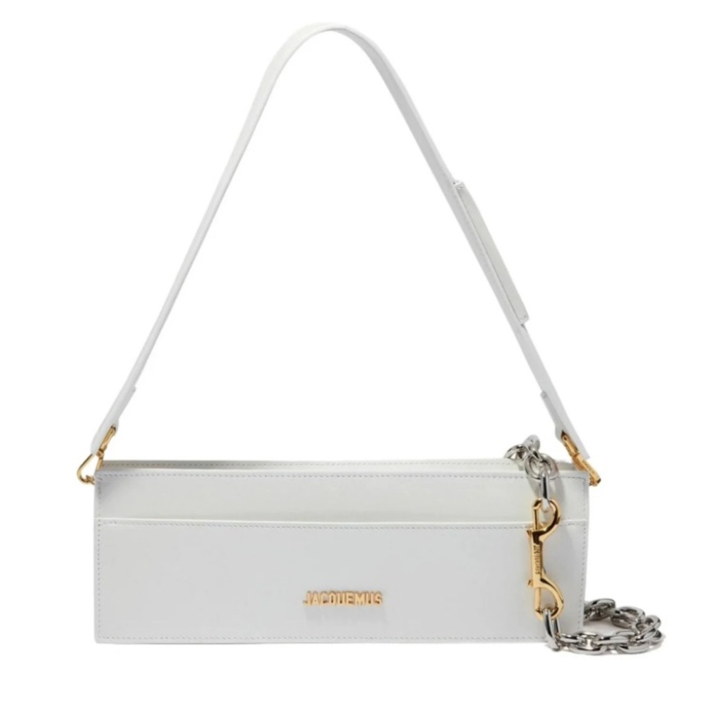 LIKE NEW AUTHENTIC JACQUEMUS Le Ciuciu Leather Shoulder Bag in White